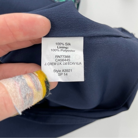 NWOT J. Crew 100% Silk Latticework Swoop Dress - Picture 4 of 11